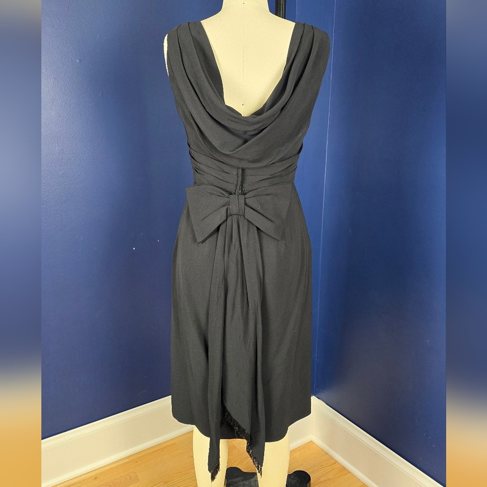 Vintage 1950s Little Black Dress, Size Small